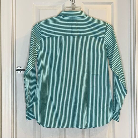 Chicos No Iron Stretch Stripe Shirt Size 0/XS - Picture 13 of 14